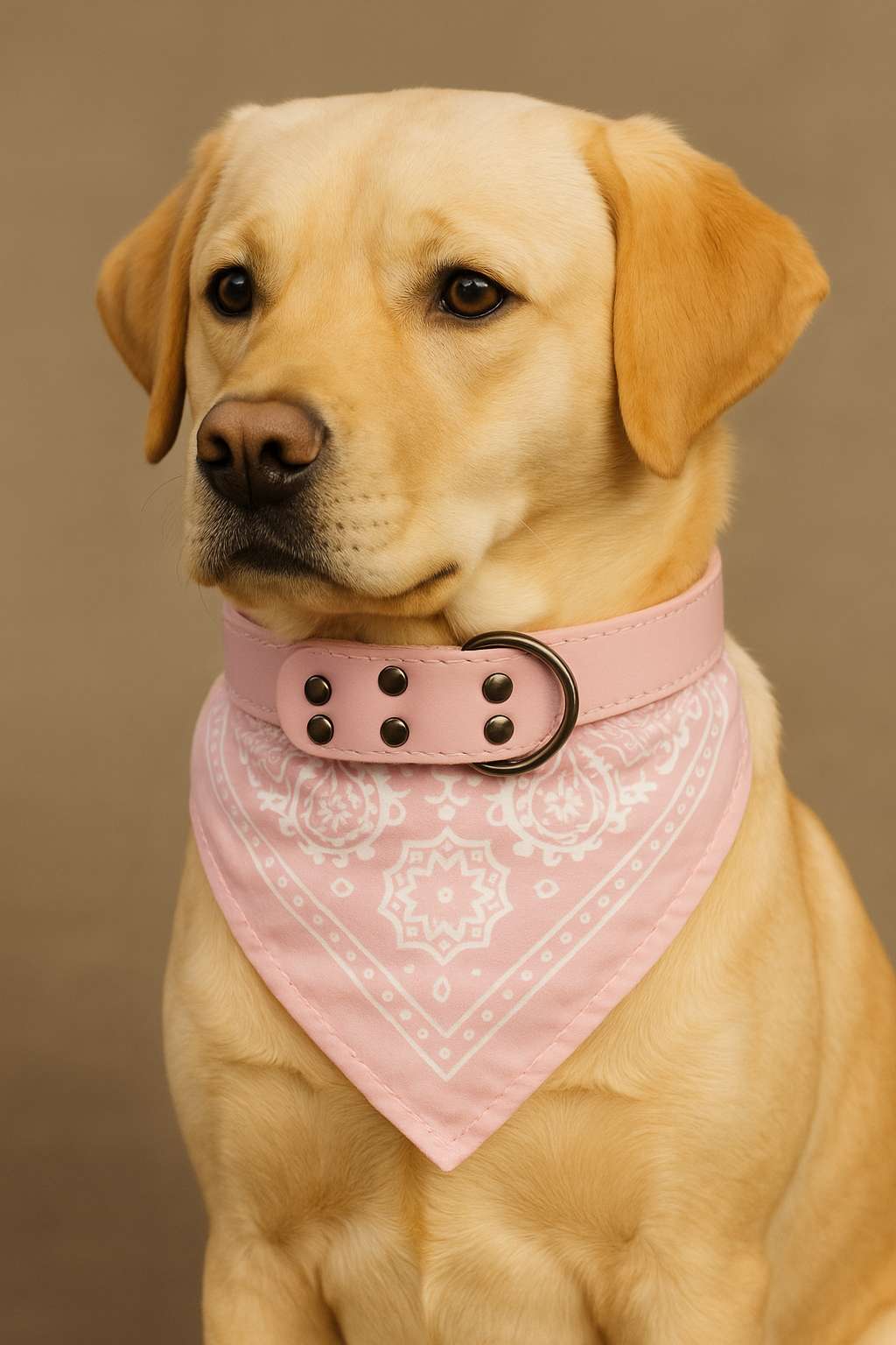Soft Leather Bandana Collar for Dogs
