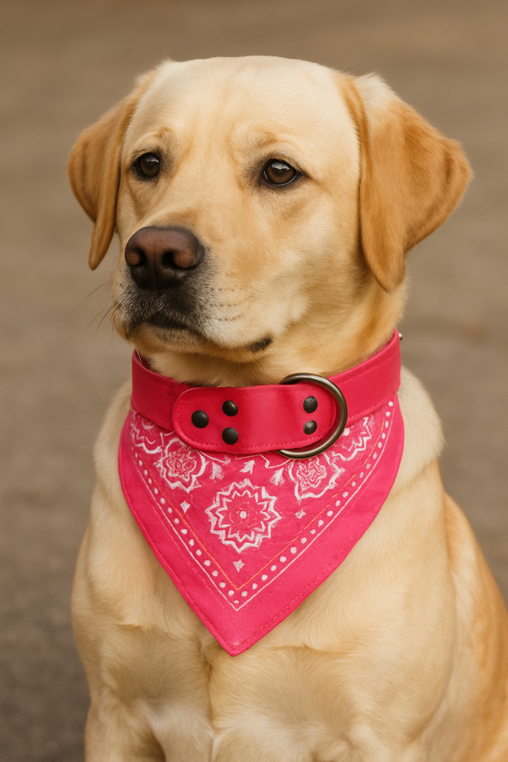 Soft Leather Bandana Collar for Dogs