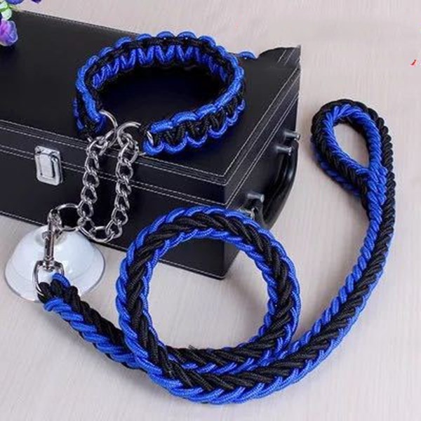 Durable Nylon Braided Dog Collar and Leash Set