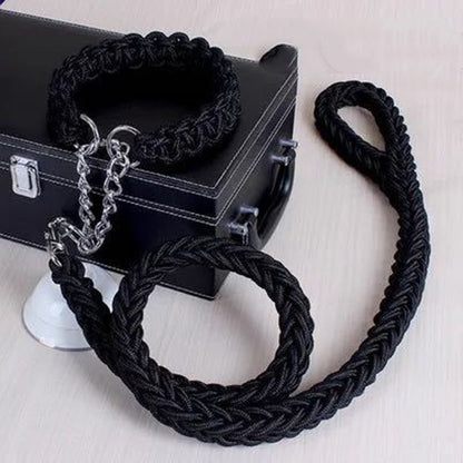 Durable Nylon Braided Dog Collar and Leash Set