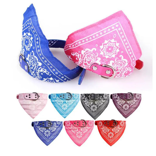 Soft Leather Bandana Collar for Dogs