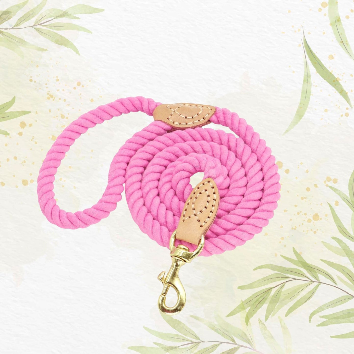 1.50m braided cotton dog leash