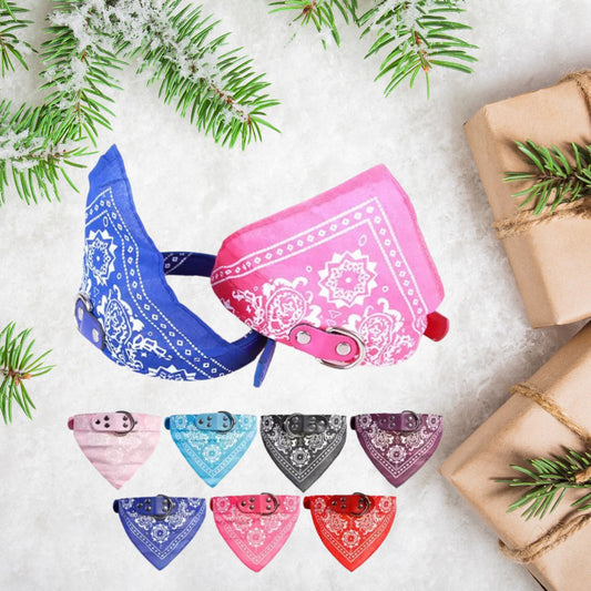 Soft Leather Bandana Collar for Dogs