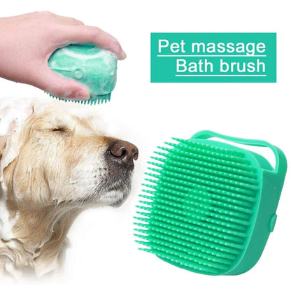 Dog shampoo brush