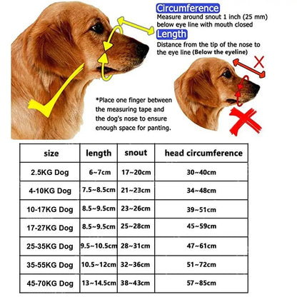 Adjustable Anti-Bite Silicone Dog Muzzle