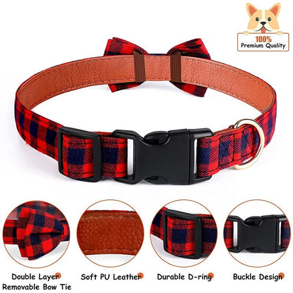 British plaid pet collar