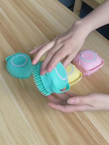 Dog shampoo brush